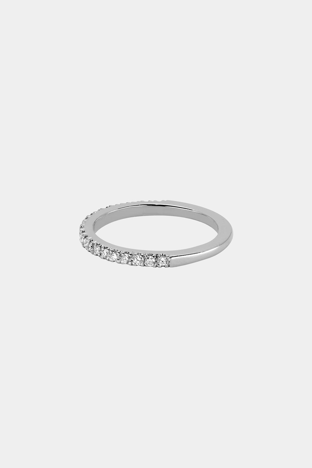 0.28 TCW Round Shaped Moissanite Half Eternity Wedding Band