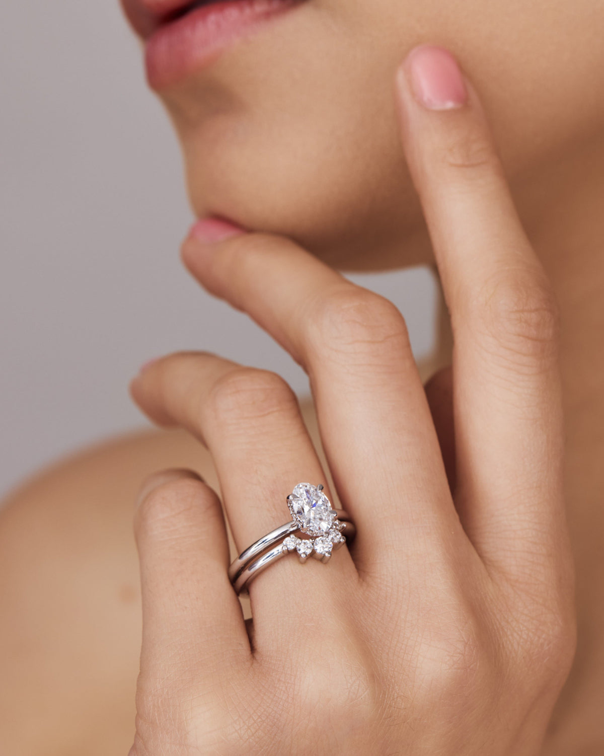 0.20 TCW Round Cut Lab Grown Diamond Curved Wedding Band