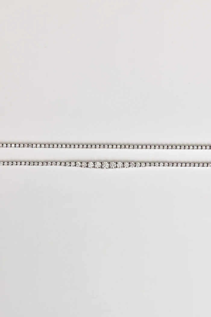Round Lab Grown Diamond Tennis Necklace