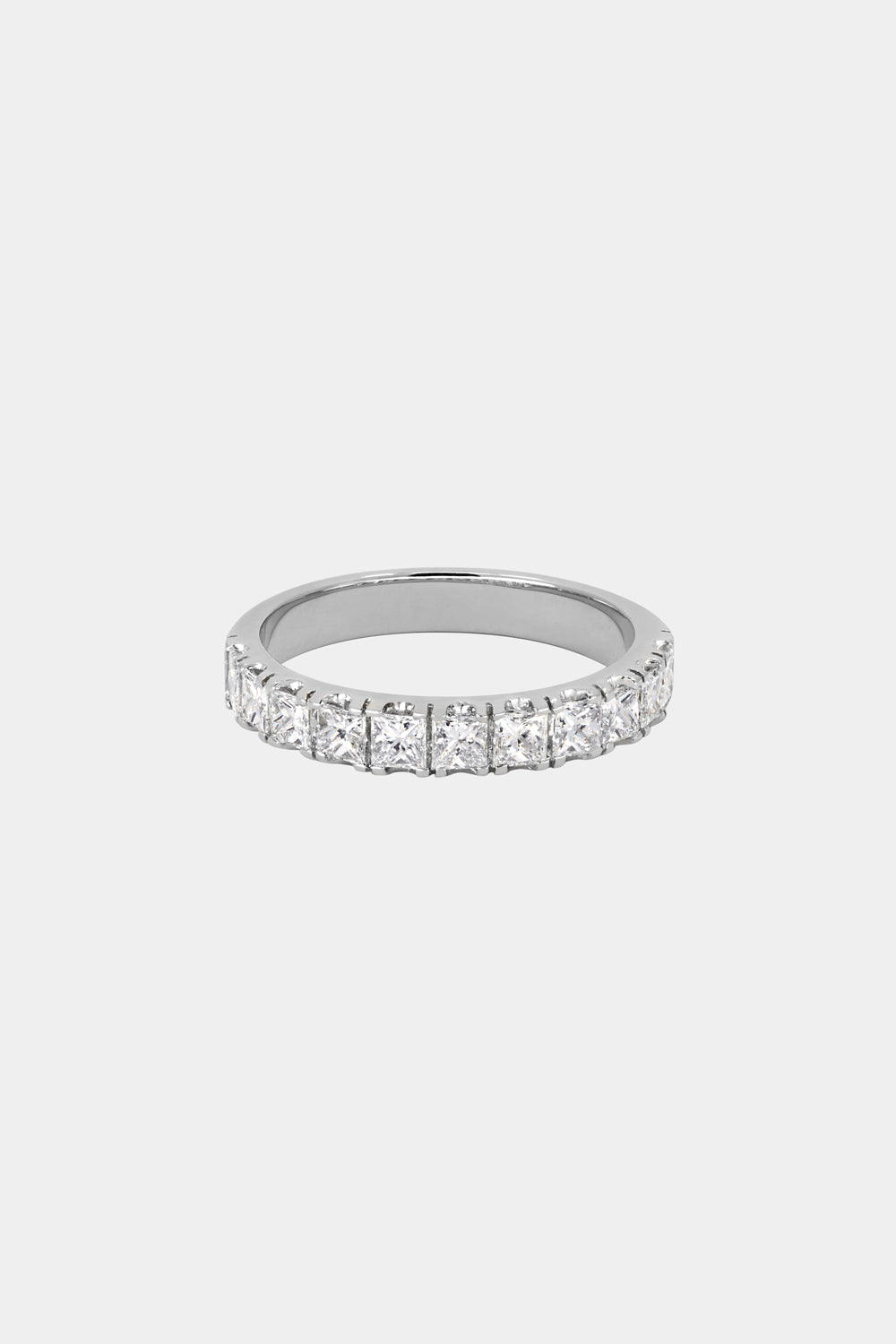 0.60 TCW Princess Shaped Moissanite Full Eternity Wedding Band