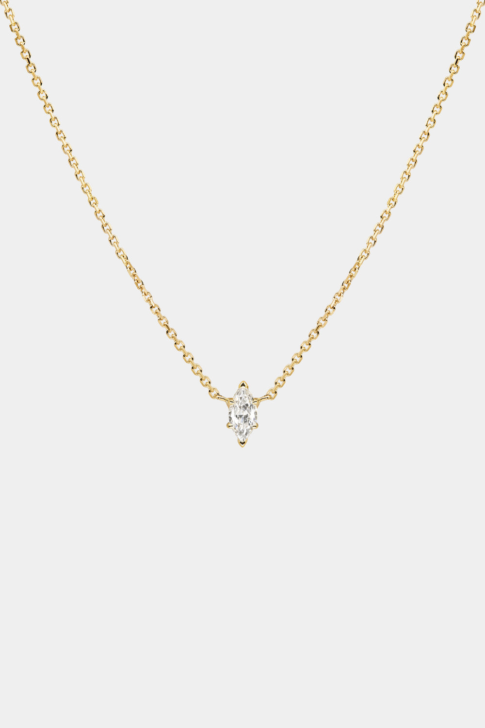 Mini Marquise Moissanite Diamond Necklace