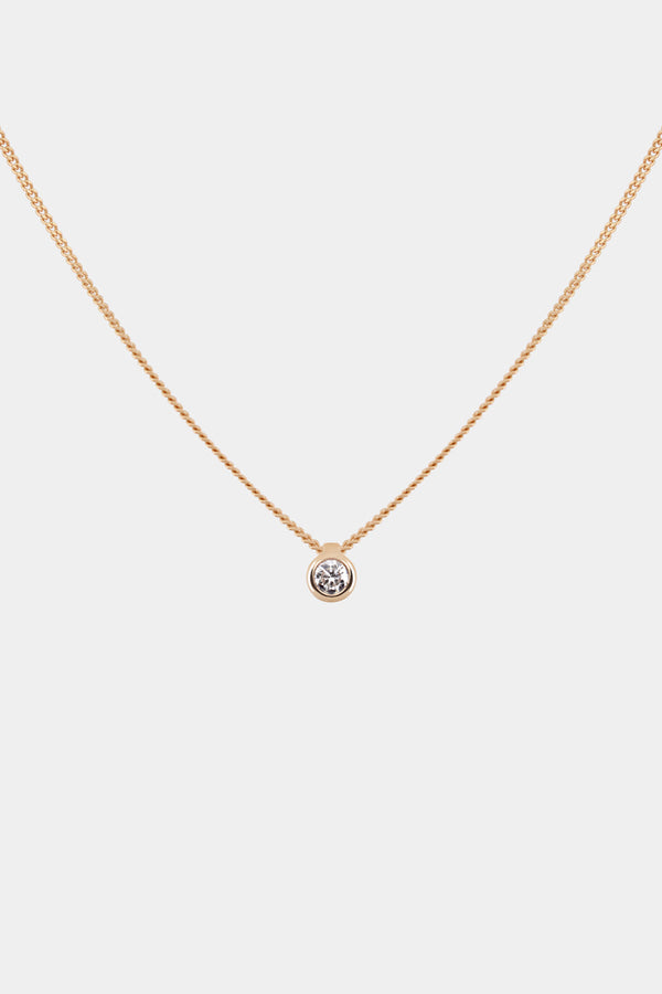 Mini Round Moissanite Diamond Necklace