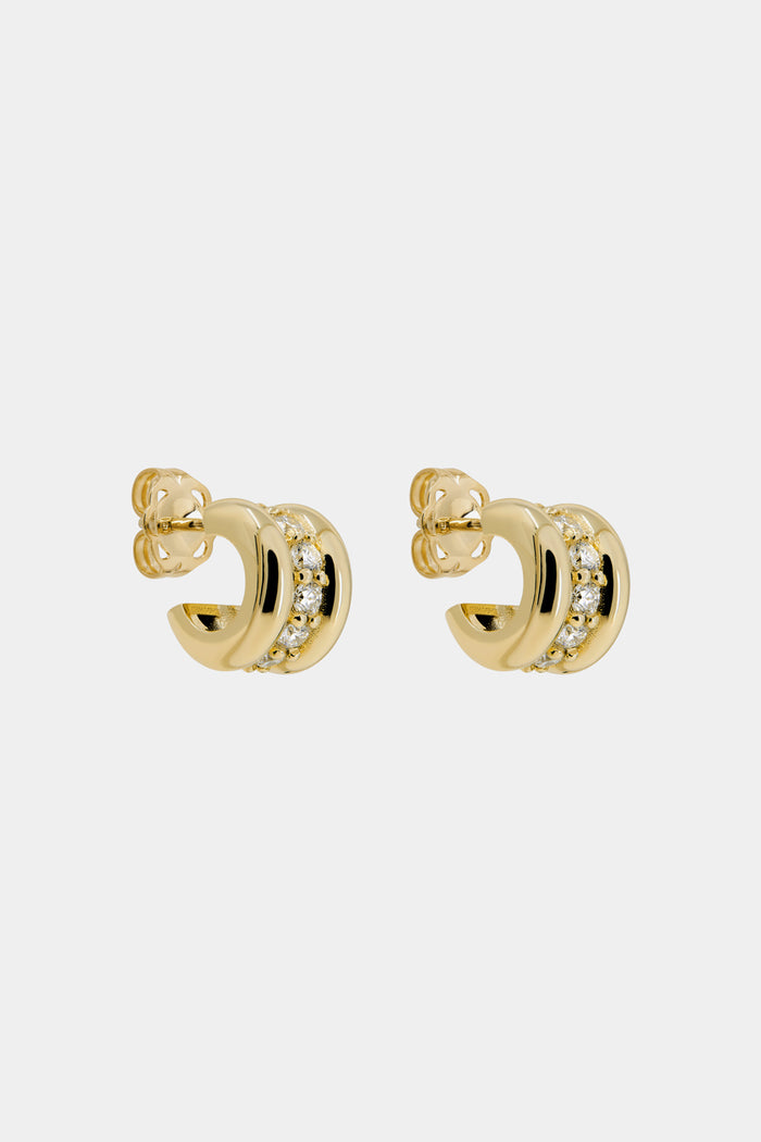 0.80 TCW Round Cut Moissanite Diamond Hoops Earrings
