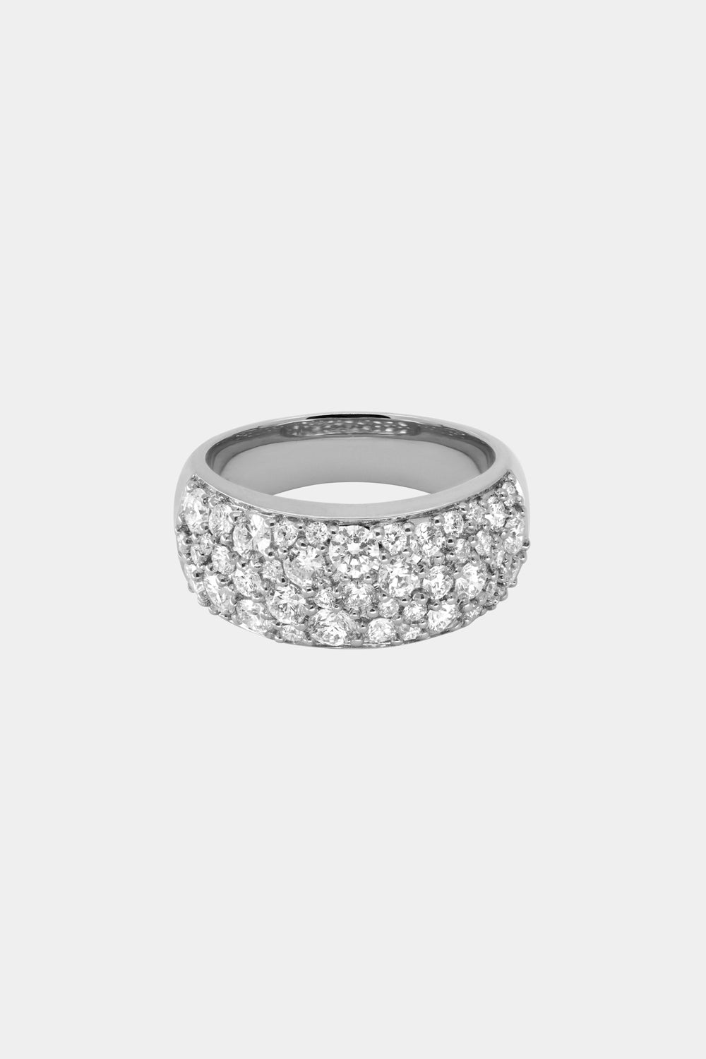 1.56 TCW Round Shaped Moissanite Micro Setting Wedding Band