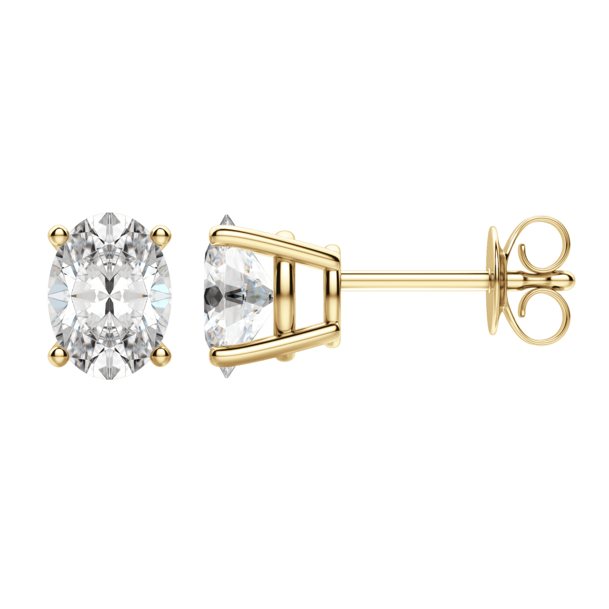 0.50 CT-2.0 CT Oval Solitaire F/VS Lab Grown Diamond Earrings - Camila Brown