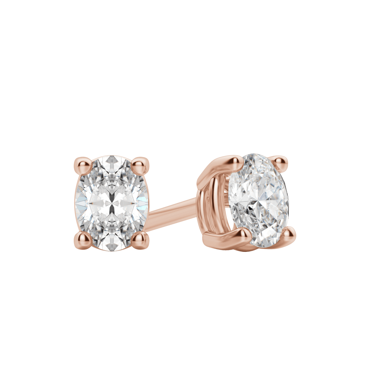 0.50 CT-2.0 CT Oval Solitaire F/VS Lab Grown Diamond Earrings - Camila Brown