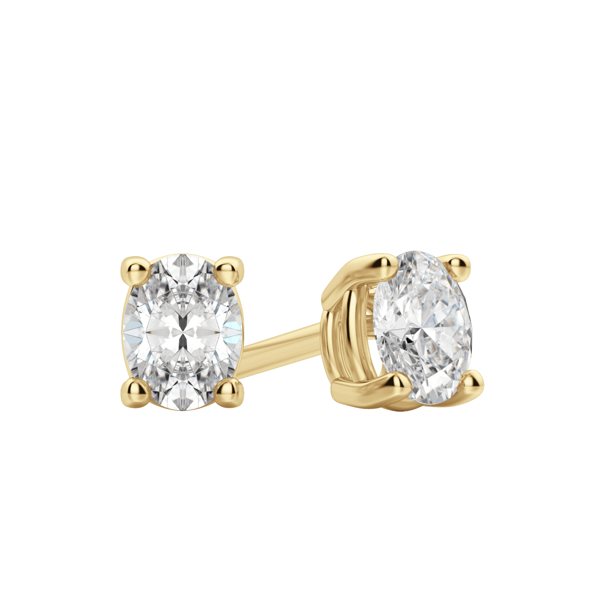 0.50 CT-2.0 CT Oval Solitaire F/VS Lab Grown Diamond Earrings - Camila Brown