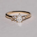 0.50- 1.5 CT Pear Cut CVD Diamond Cluster Setting Engagement Ring