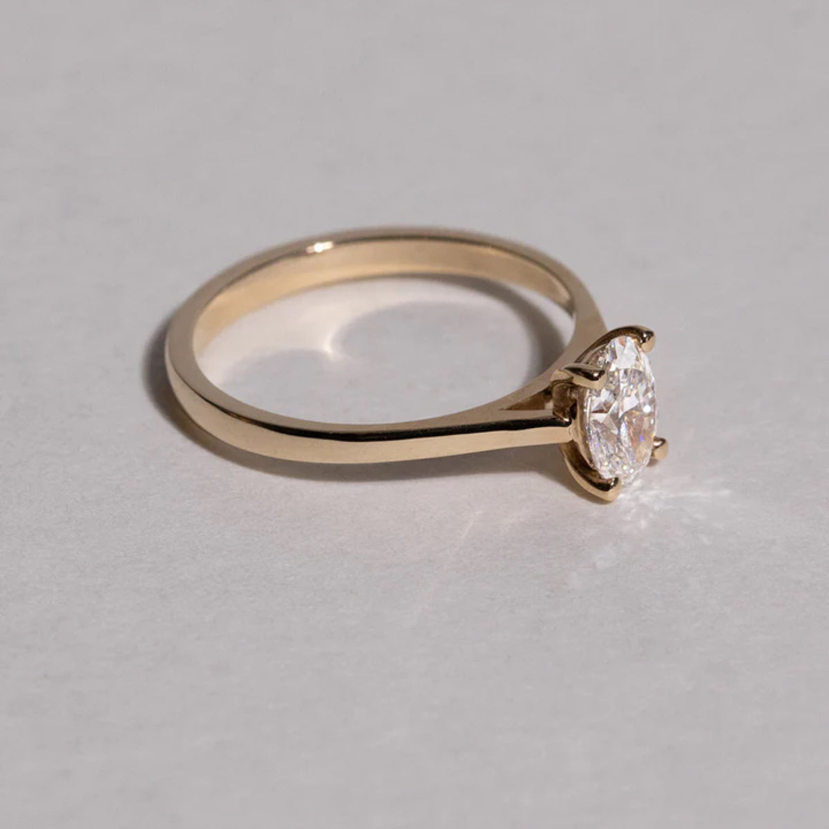 0.71 - 20 CT Oval Cut CVD Diamond Solitaire Setting Engagement Ring
