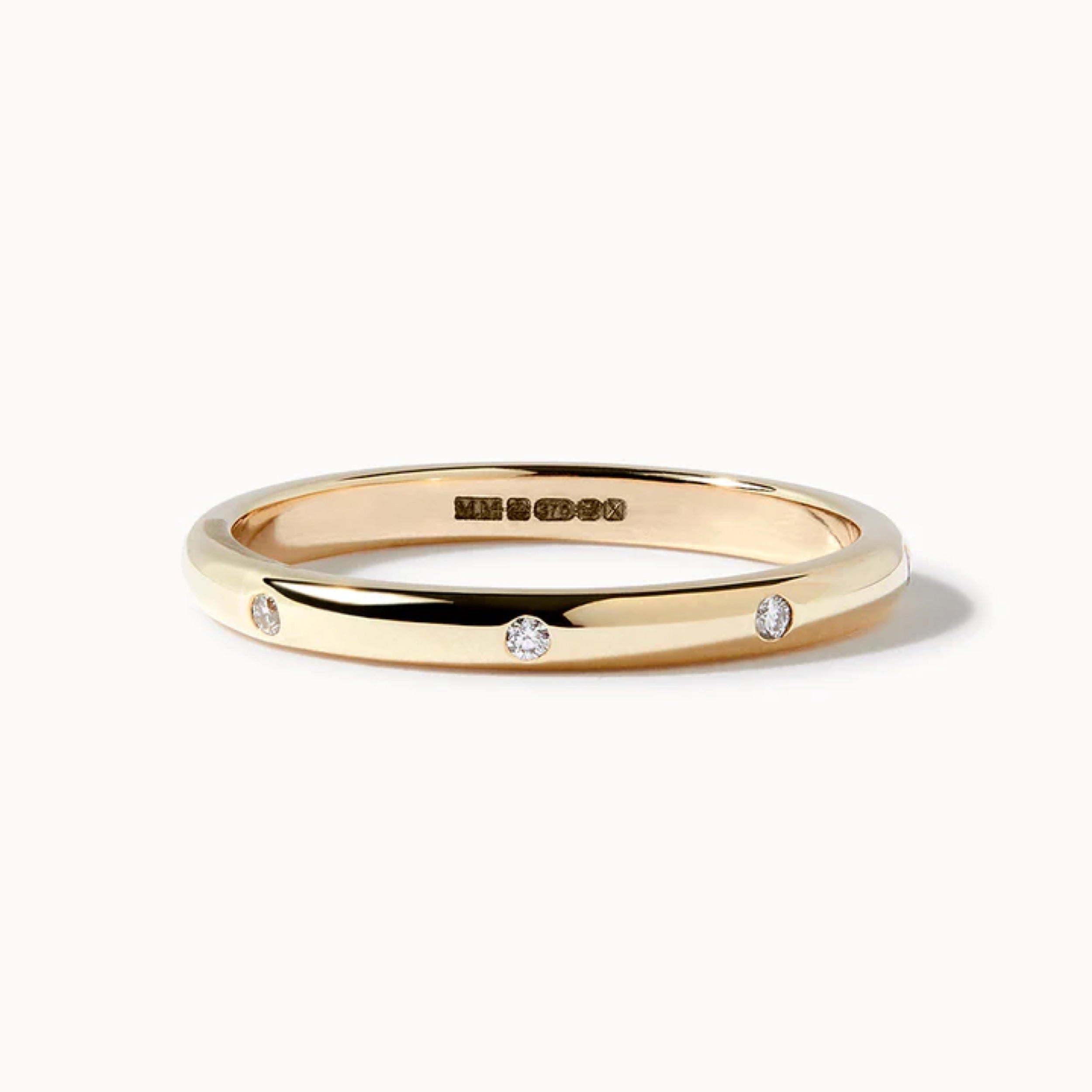 0.2 TCW Round Diamond Flush Wedding Band