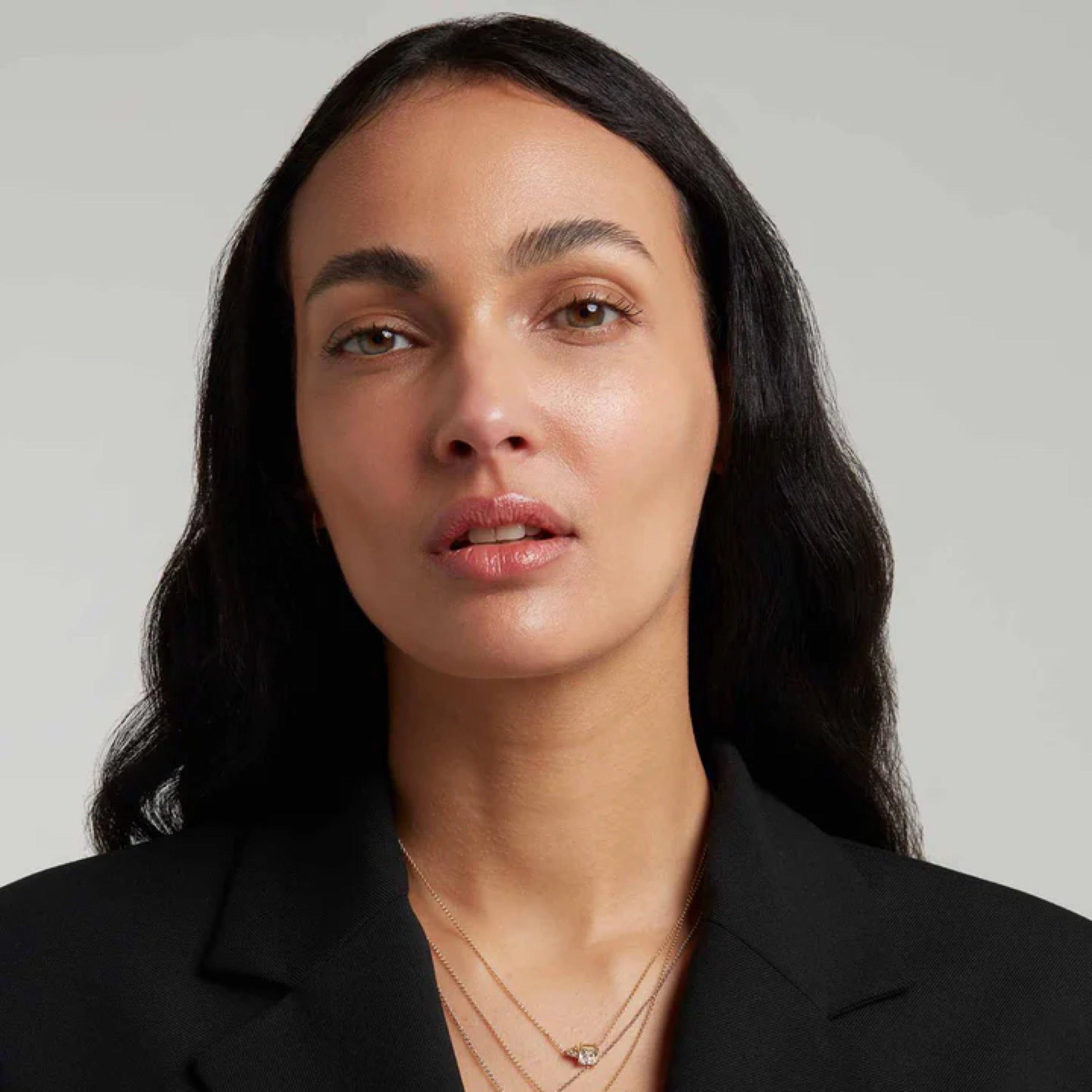 1.01 TCW Trillion & Cushion F/VS Lab Grown Diamond Two Stone Necklace