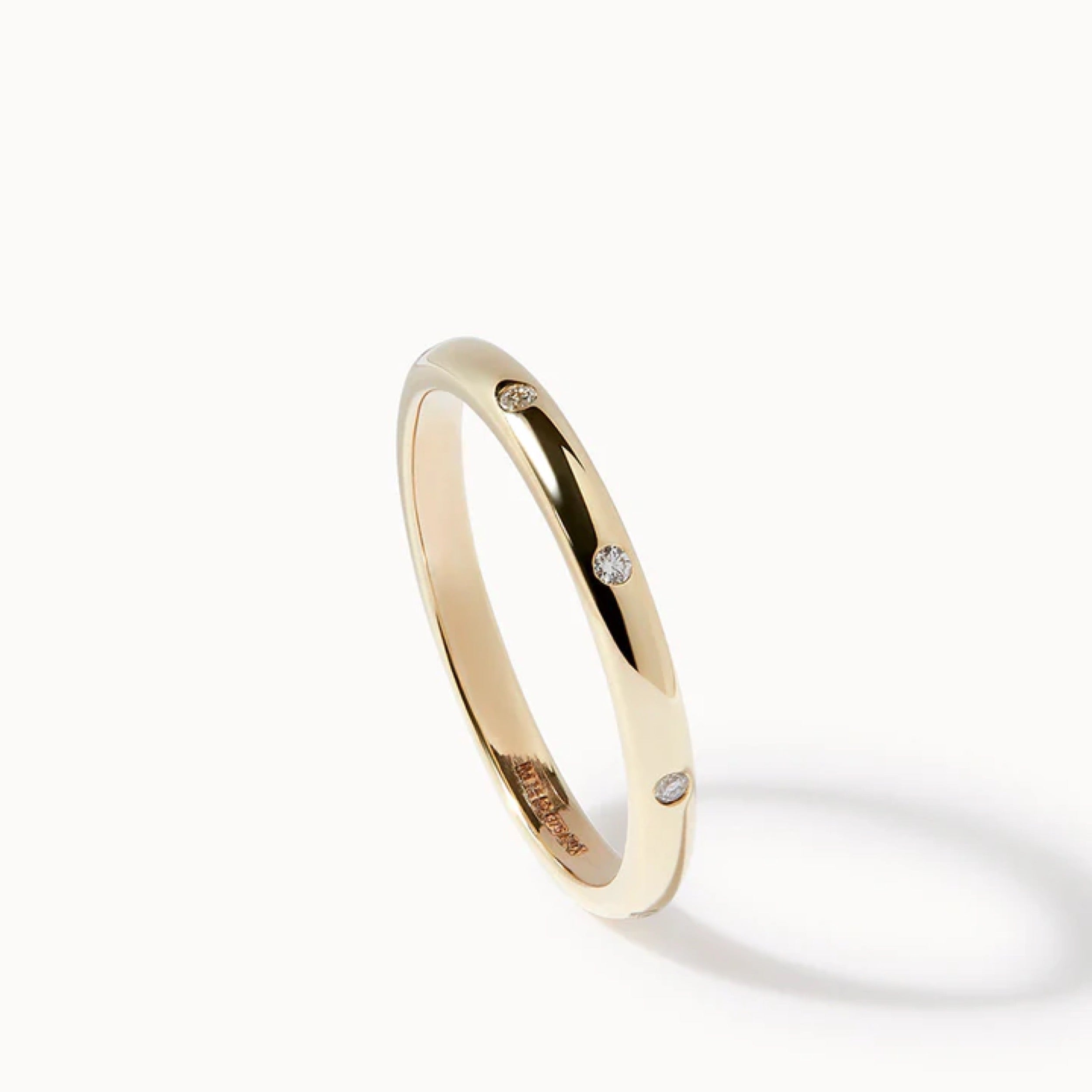 0.2 TCW Round Diamond Flush Wedding Band