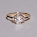 1.0 - 3.0 CT Oval Cut CVD Diamond Cluster Setting Engagement Ring