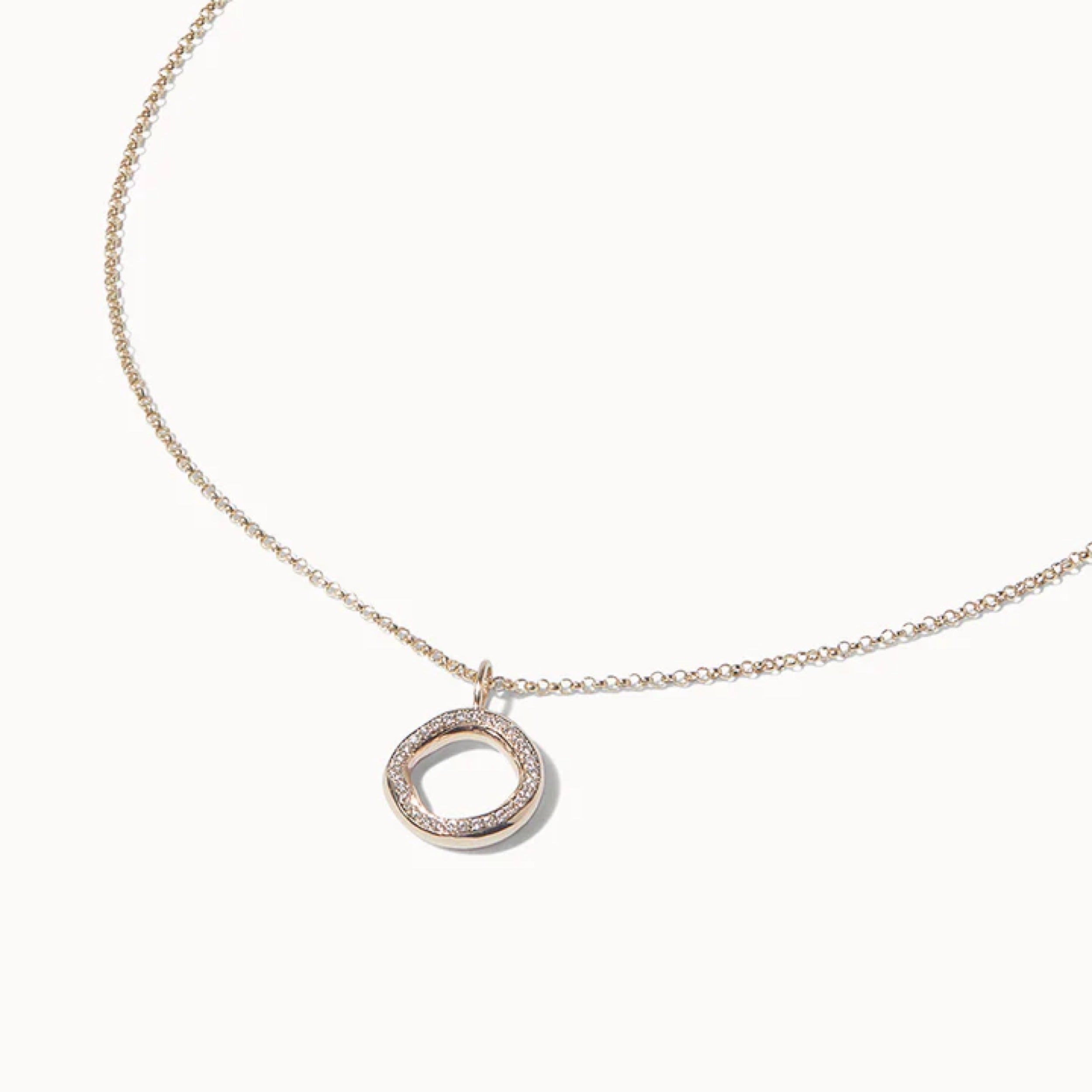 0.30 TCW Round F/VS Lab Grown Diamond circle Necklace