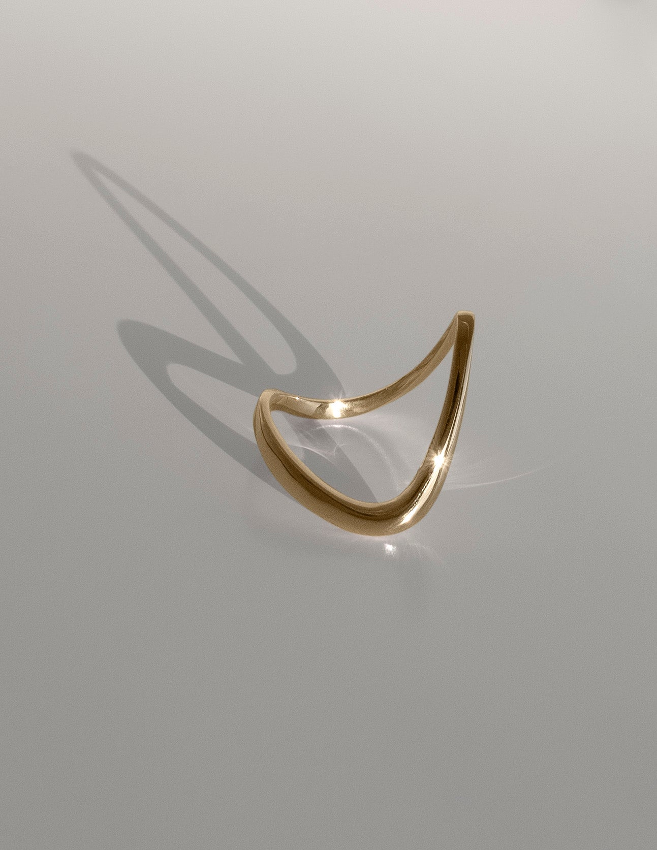 Plain Wave Wedding Band