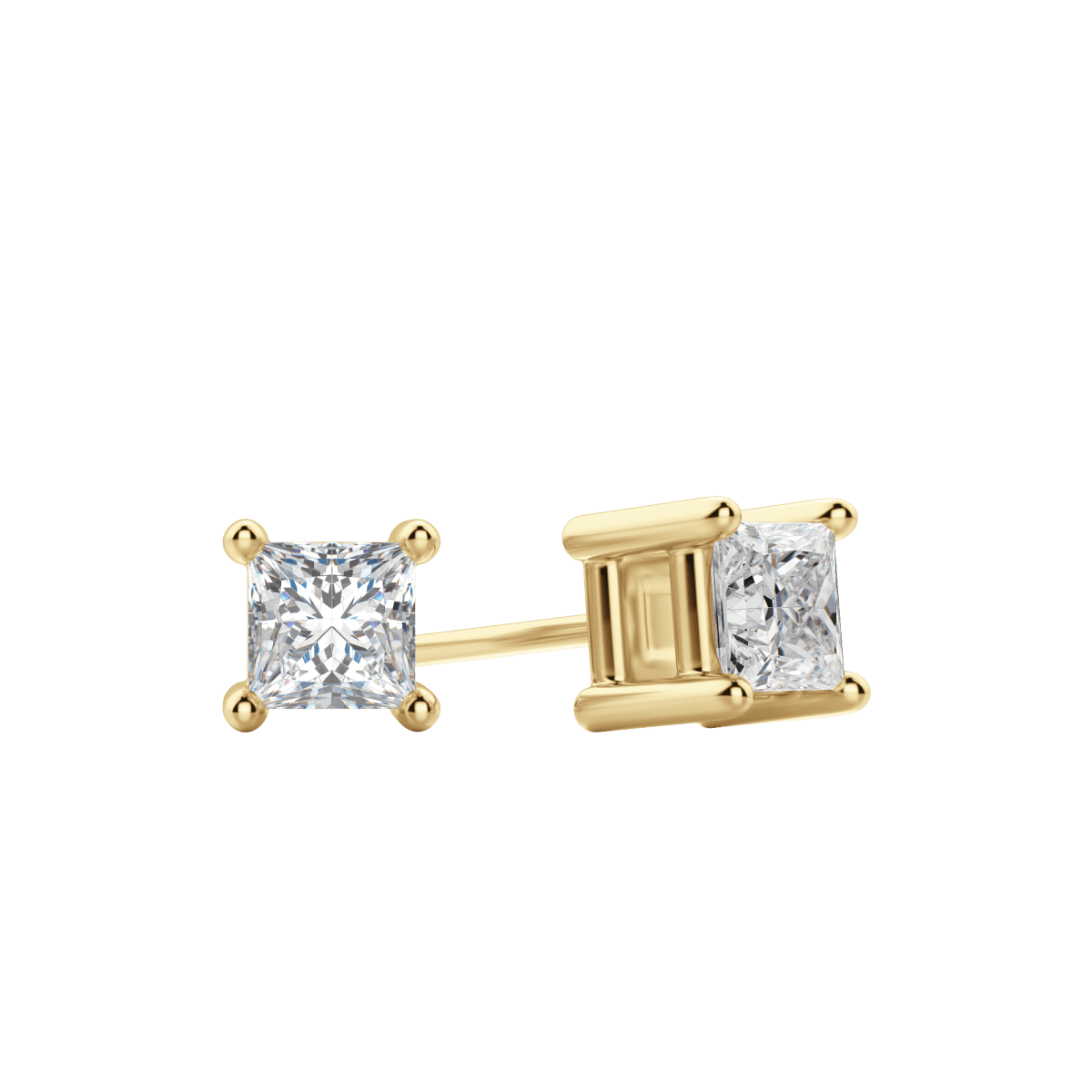 0.50 CT-2.0 CT Princess Solitaire F/VS Lab Grown Diamond Earrings - Camila Brown