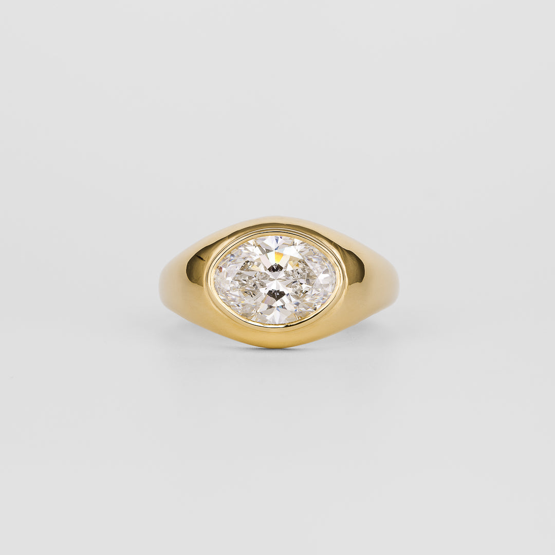 1.0 -3.0 CT Oval CVD Diamond Unique Engagement ring