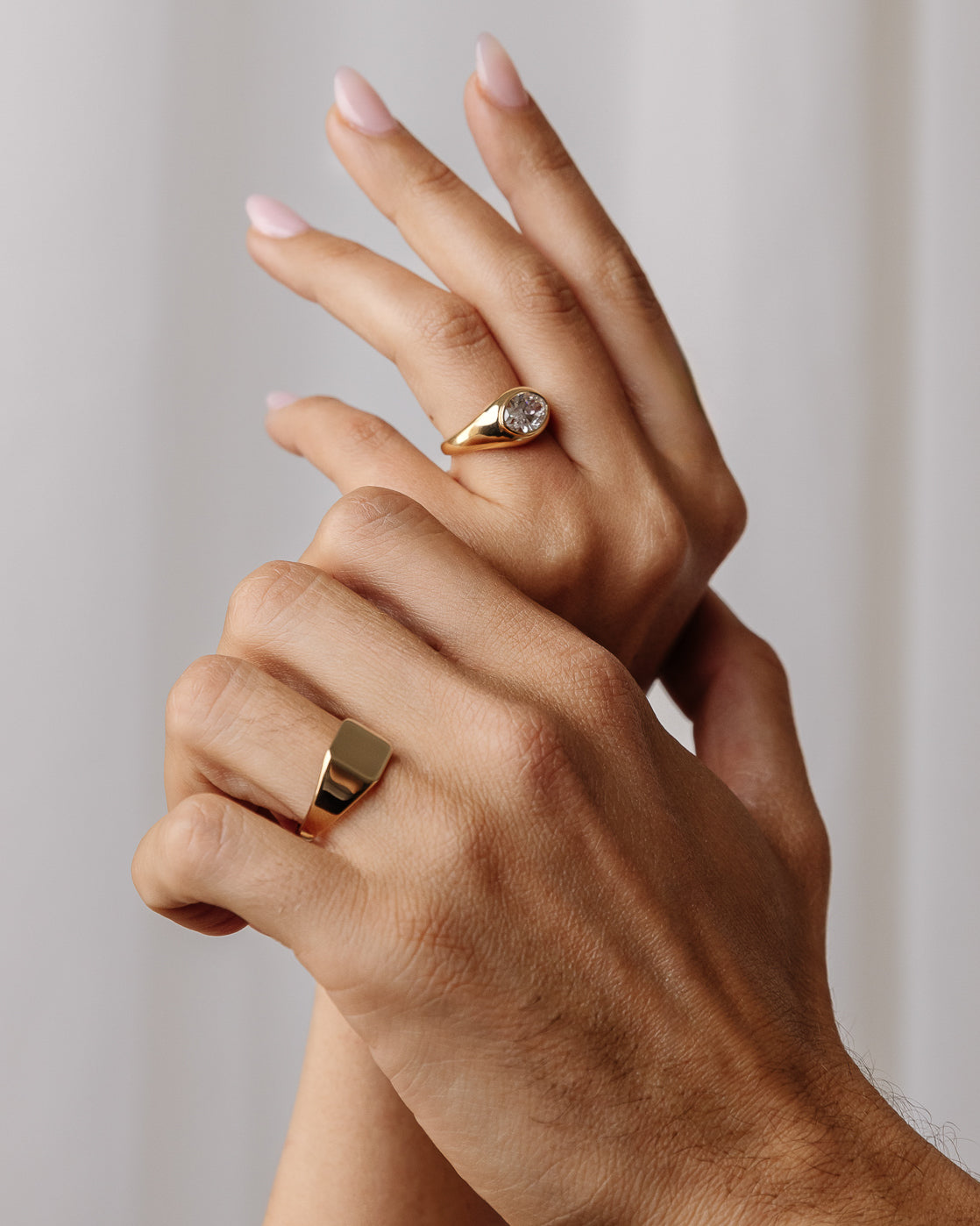 Plain Classic Signet Wedding Band For Men