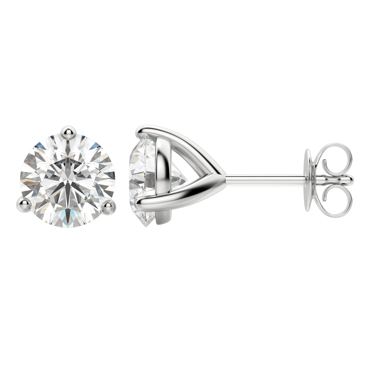 0.50 CT-4.0 CT Round Solitaire F/VS Lab Grown Diamond Earrings - Camila Brown