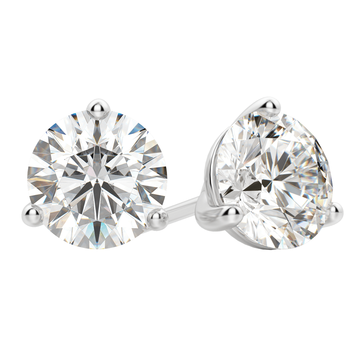 0.50 CT-4.0 CT Round Solitaire F/VS Lab Grown Diamond Earrings - Camila Brown