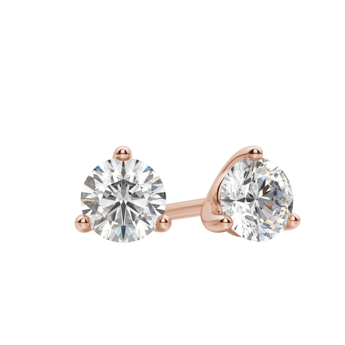 0.50 CT-4.0 CT Round Solitaire F/VS Lab Grown Diamond Earrings - Camila Brown