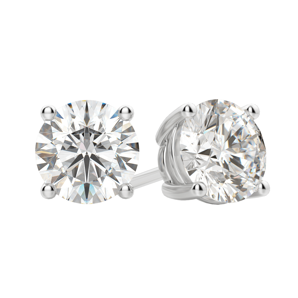 0.50 CT-4.0 CT Round Solitaire F/VS Lab Grown Diamond Earrings - Camila Brown