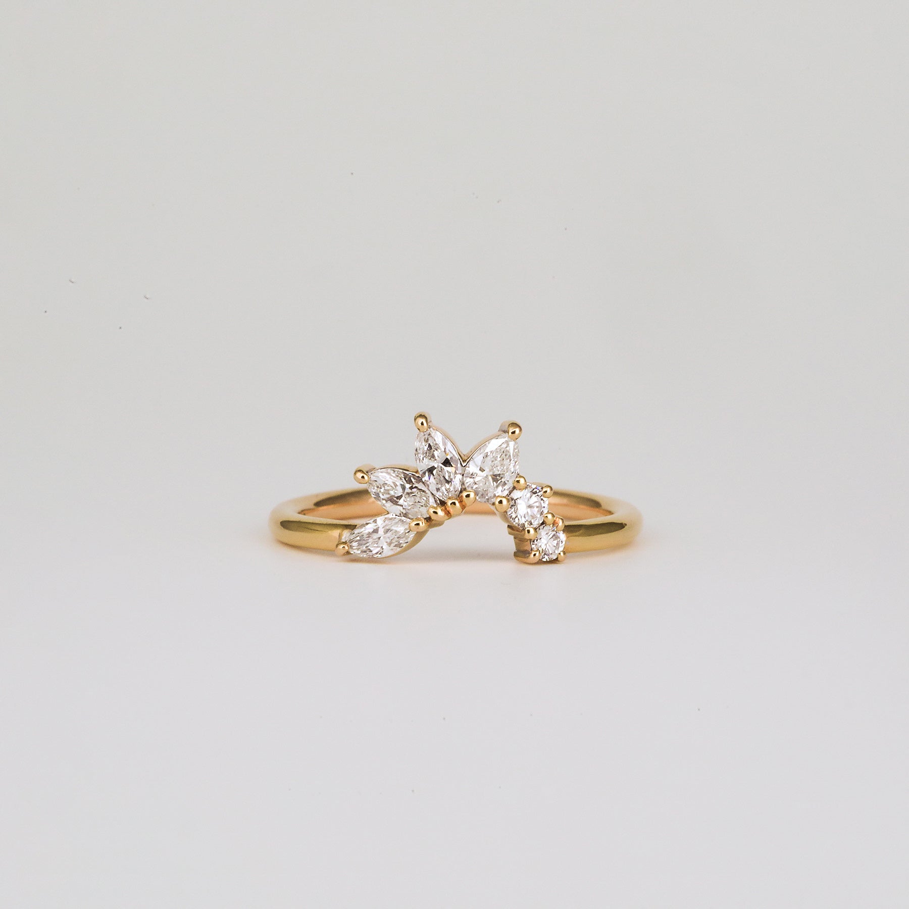 0.40 TCW Round, Pear & Marquise Lab Grown Diamond Curve Wedding Band