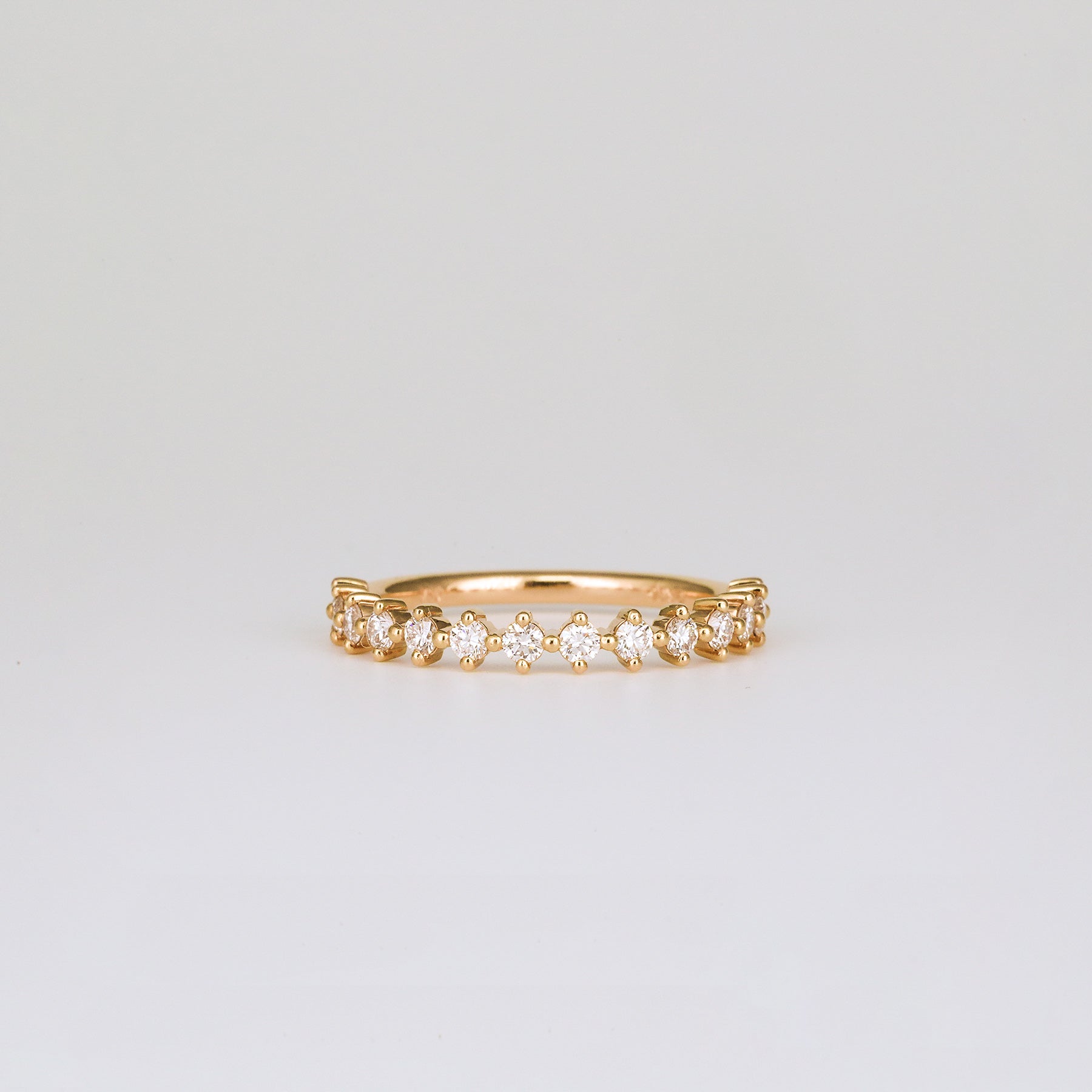 0.38 TCW Round Lab Grown Diamond Dainty Wedding Band