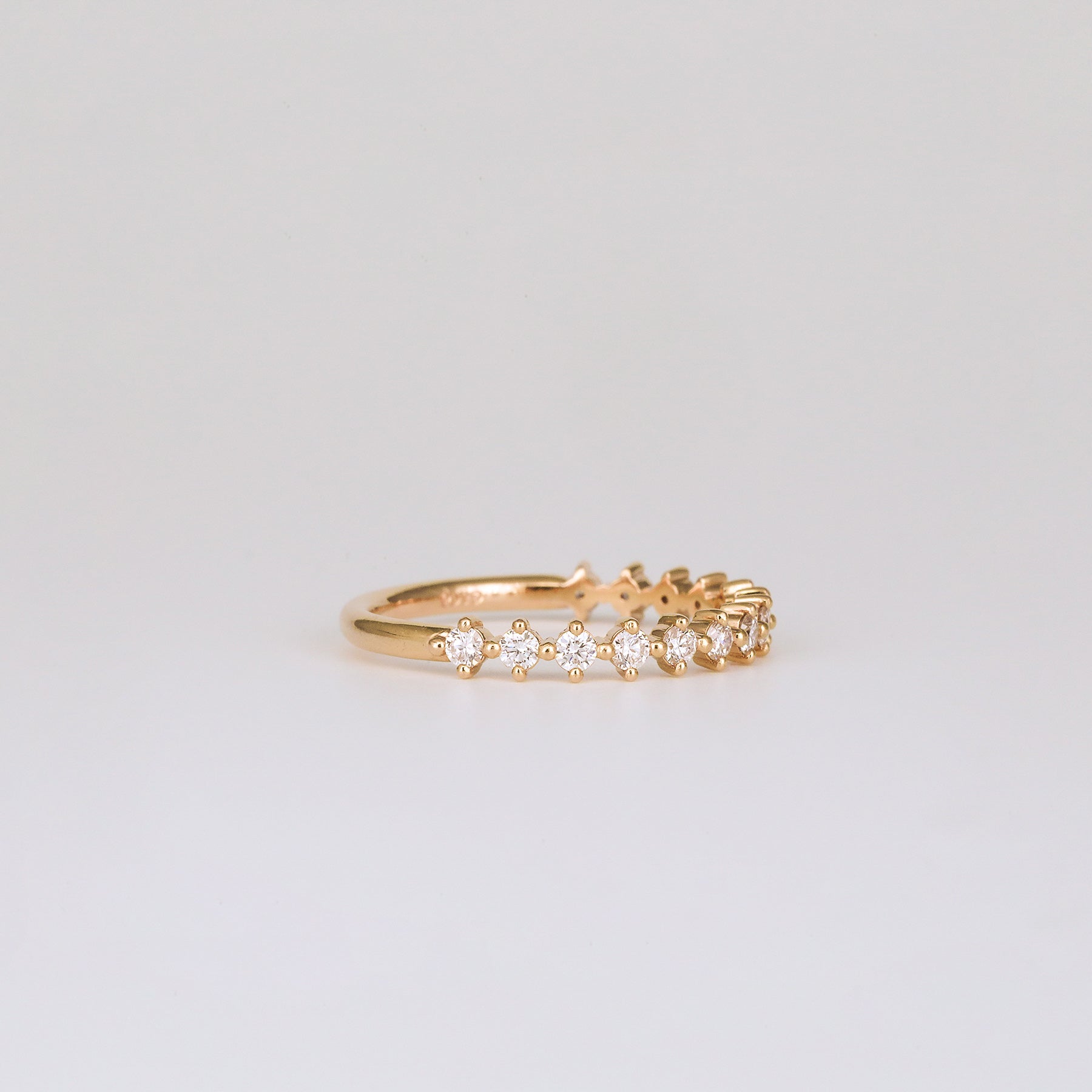 0.38 TCW Round Lab Grown Diamond Dainty Wedding Band