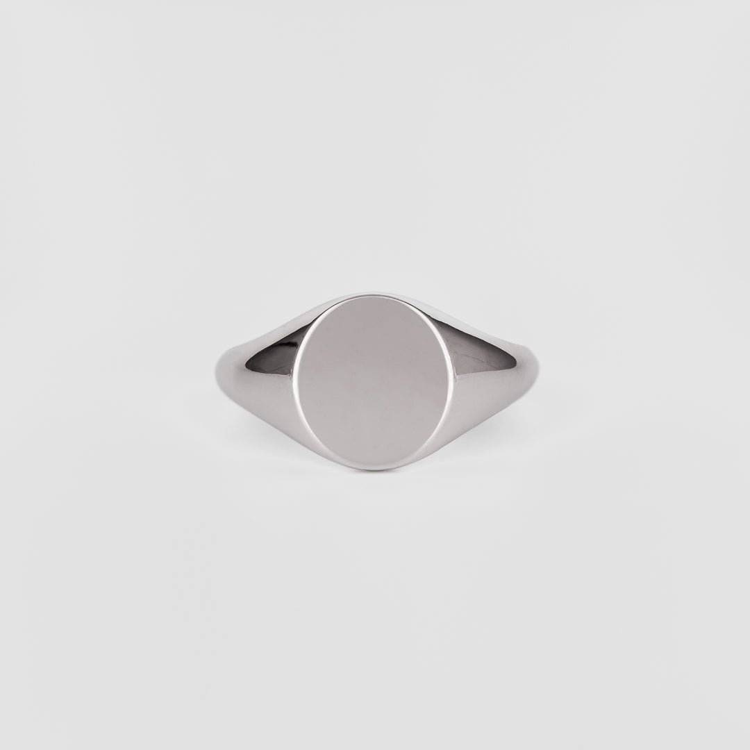 Plain Classic Signet Wedding Band For Men