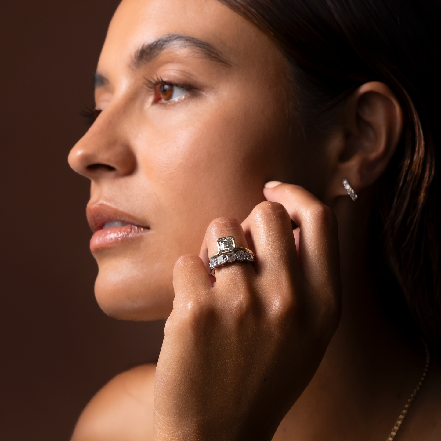 1.5 - 2.5 CT Asscher Lab Grown Diamond Bezel Engagement Ring