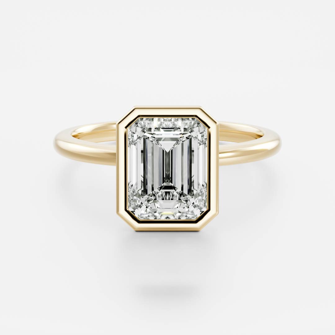 2.0 - 3.0 CT Emerald Lab Grown Diamond Solitaire Engagement Ring