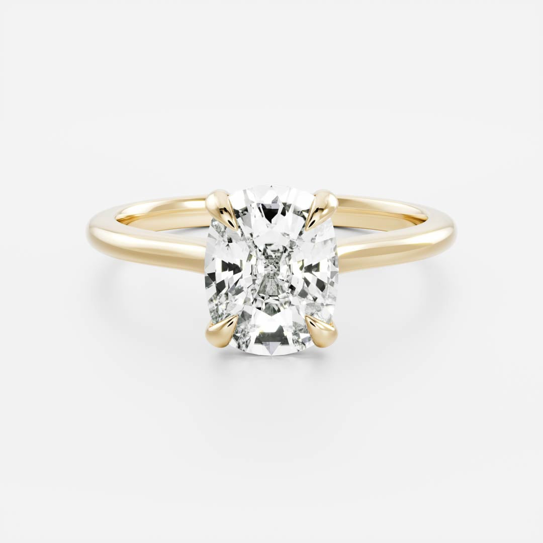 2.5 - 3.5 CT Elongated Cushion Lab Grown Diamond Solitaire Engagement Ring