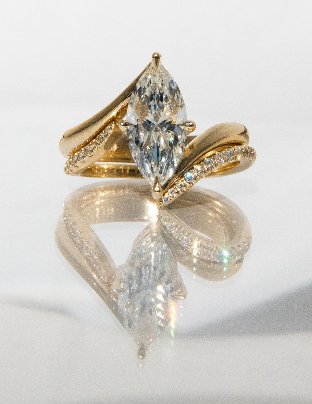 2.0 CT Marquise CZ Diamond Bridal Ring Set- Home Trial Ring fot Celestial