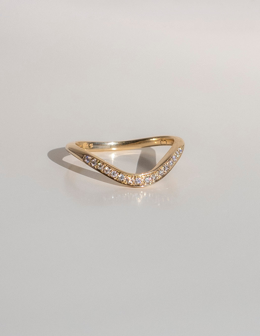 0.20 TCW Pear CVD Diamond Wave Pave Band