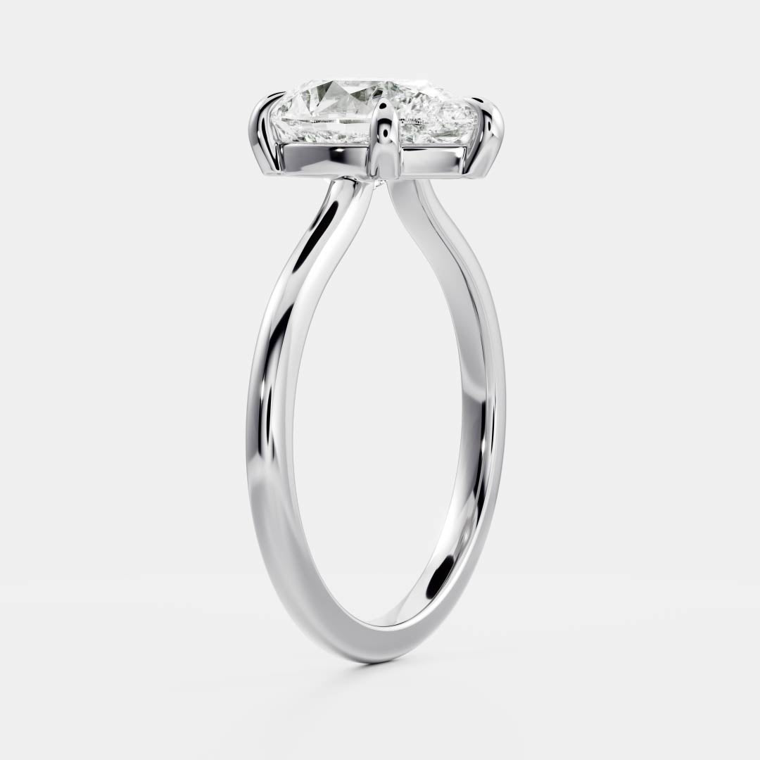 1.0 - 2.5 CT Pear Lab Grown Diamond Solitaire Engagement Ring