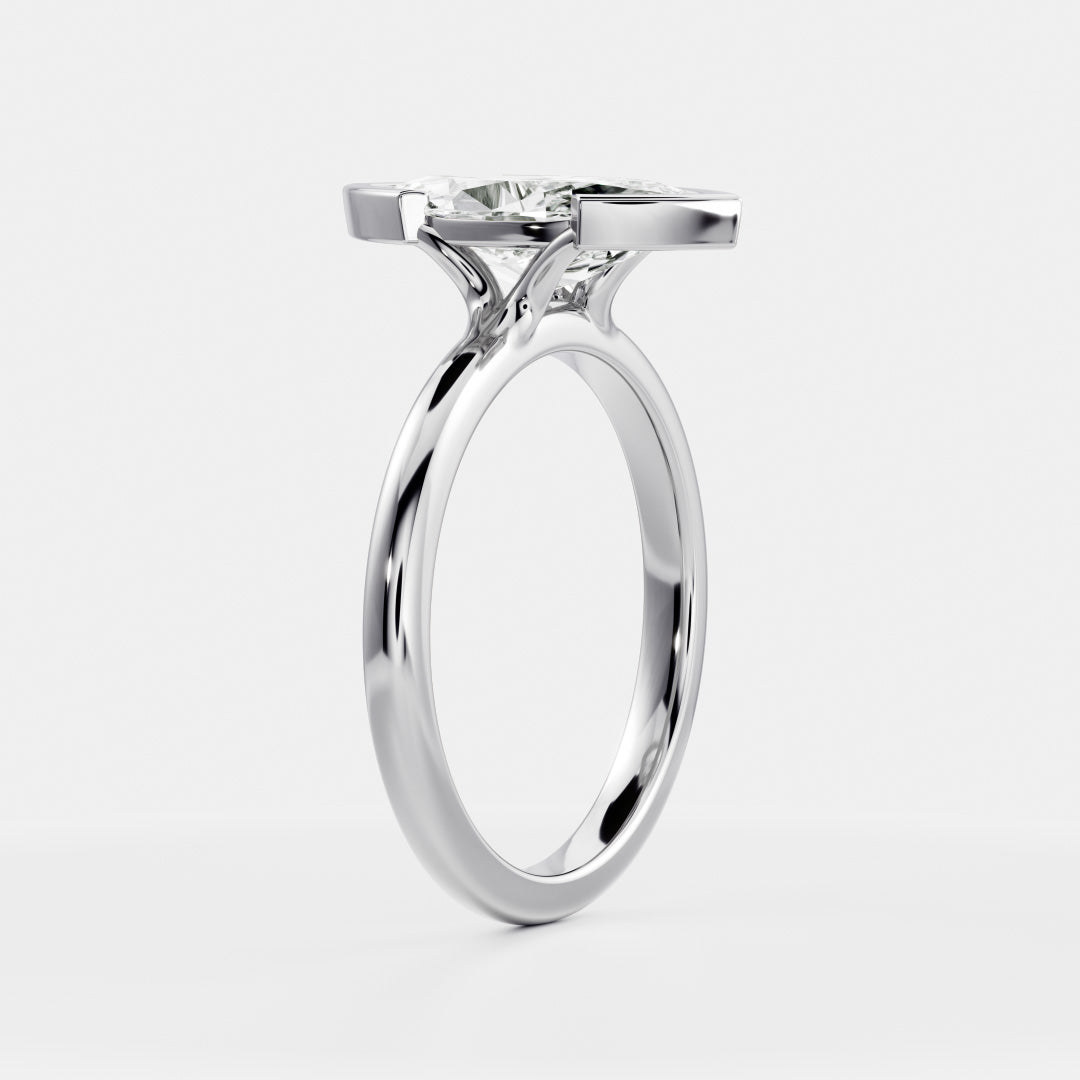 2.5 - 3.5 CT Marquise  Lab Grown Diamond Solitaire Engagement Ring