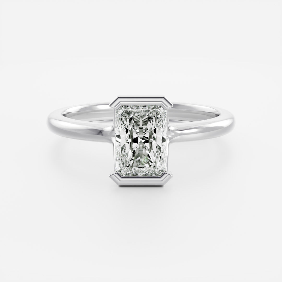 2.0 - 4.0 CT Radiant Lab Grown Diamond Solitaire Engagement Ring