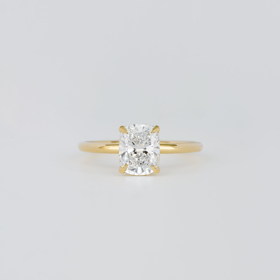 1.47-3.50 CT Cushion  Lab Grown Diamond Solitaire Engagement ring