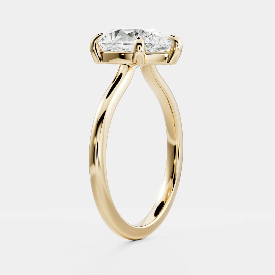 1.0 - 2.5 CT Pear Lab Grown Diamond Solitaire Engagement Ring