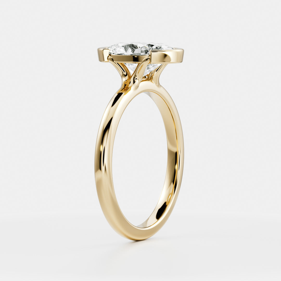 1.0 - 4.0 CT Oval Lab Grown Diamond Solitaire Engagement Ring