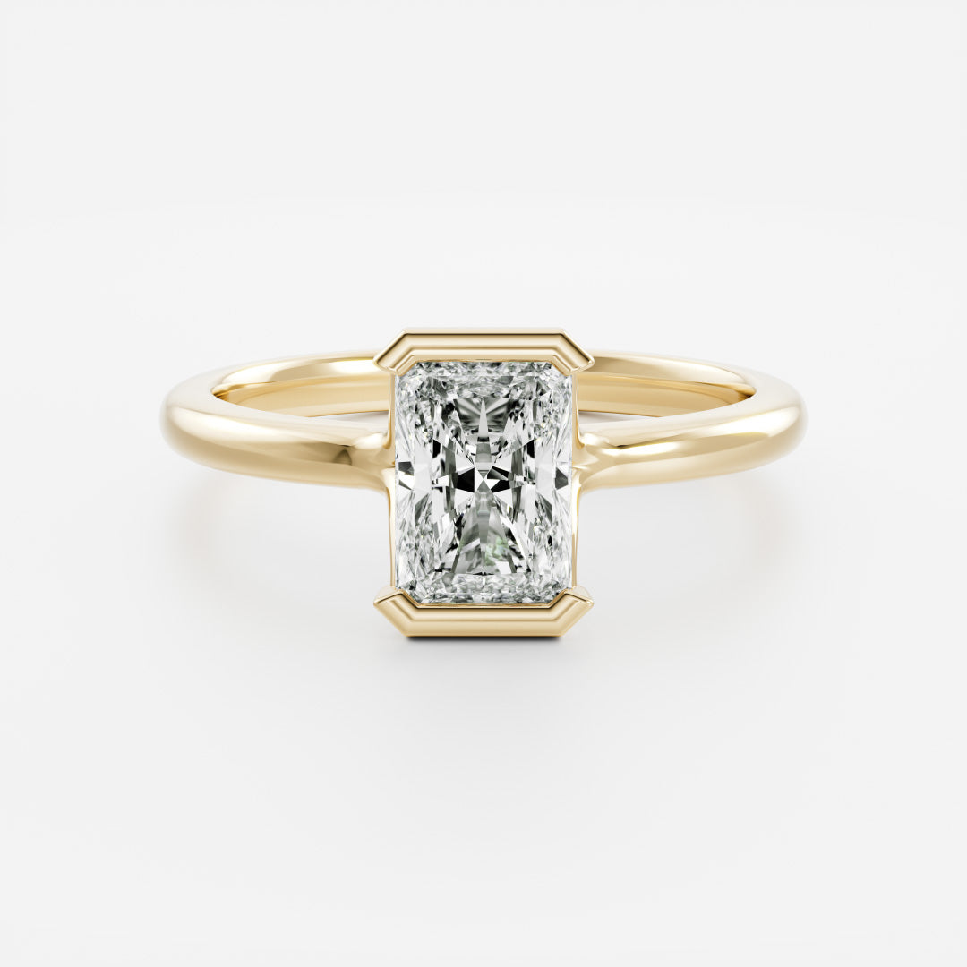 2.0 - 4.0 CT Radiant Lab Grown Diamond Solitaire Engagement Ring