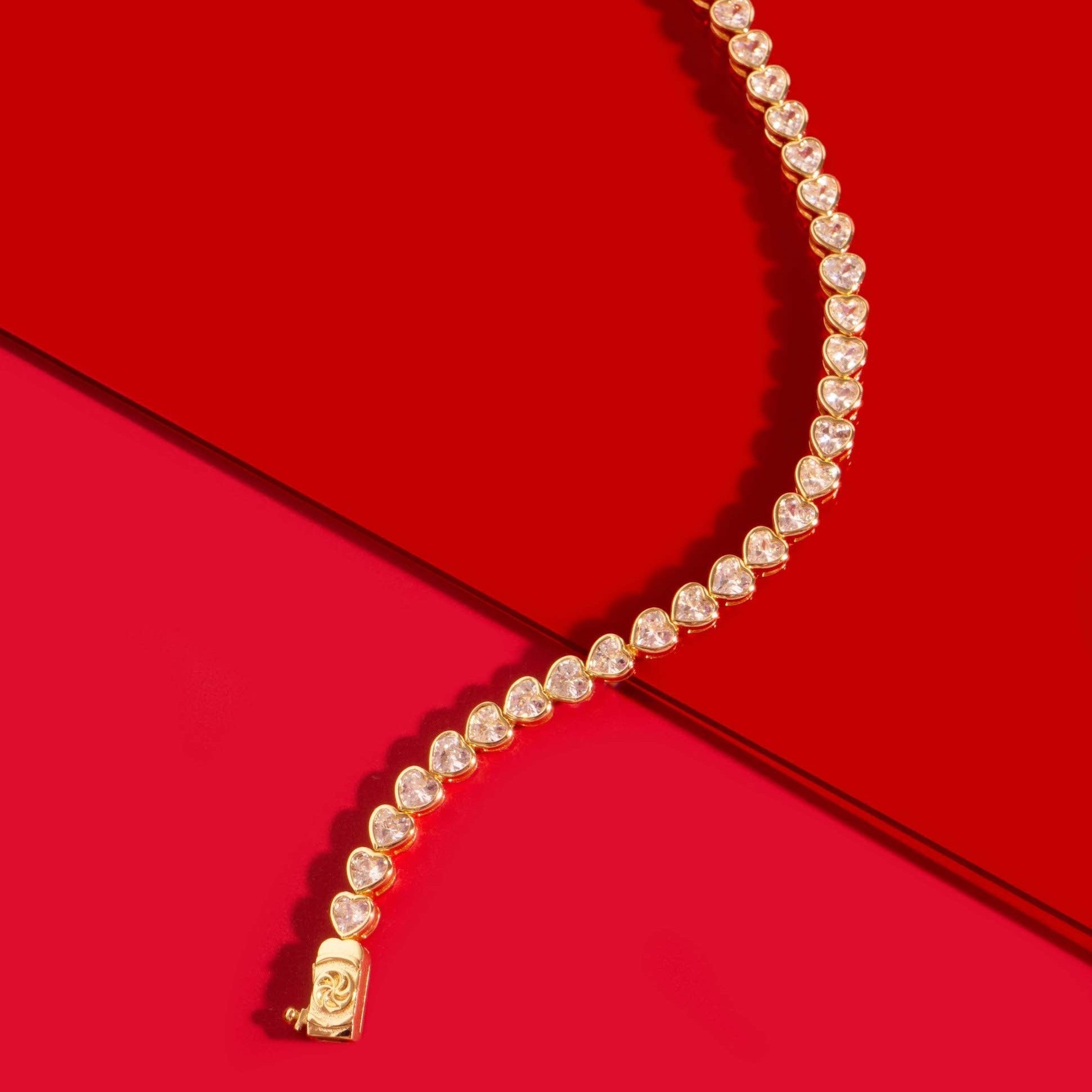 heart-shaped Lab Grown Diamond Tennis bracelets