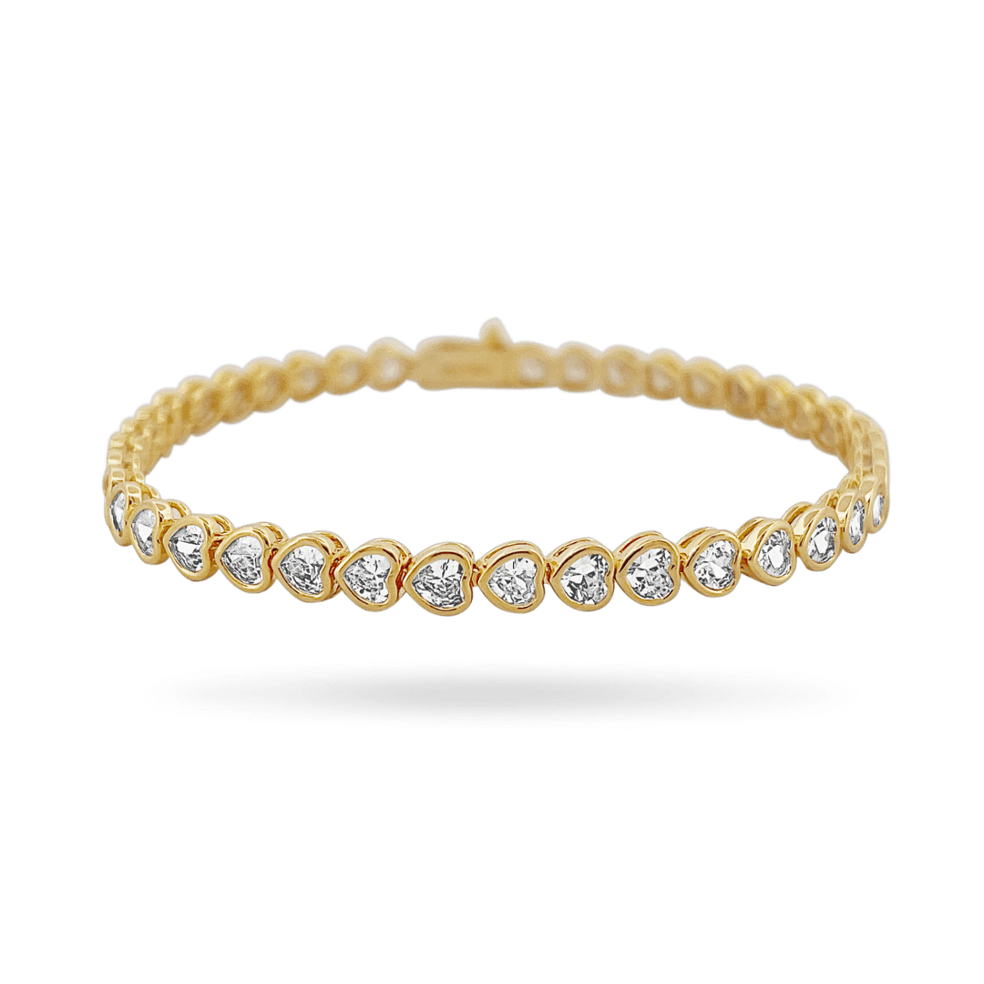 heart-shaped Lab Grown Diamond Tennis bracelets