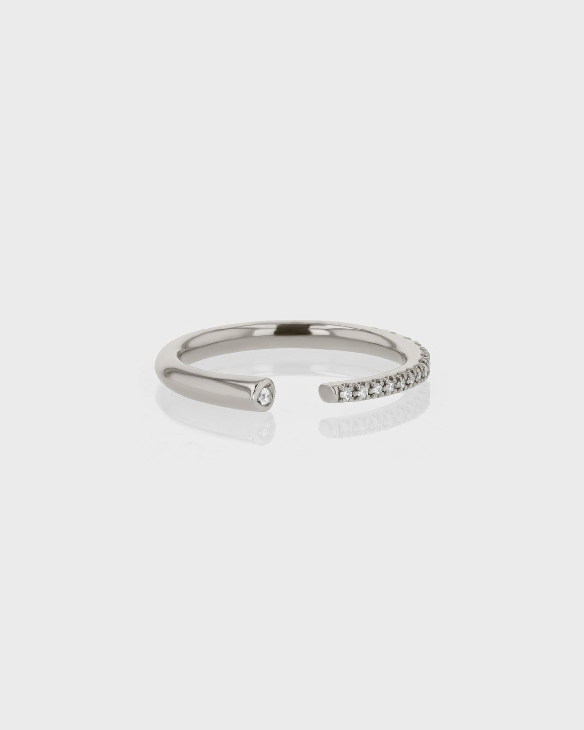 0.15 TCW Round EF-VVS Diamond Open Wedding Band