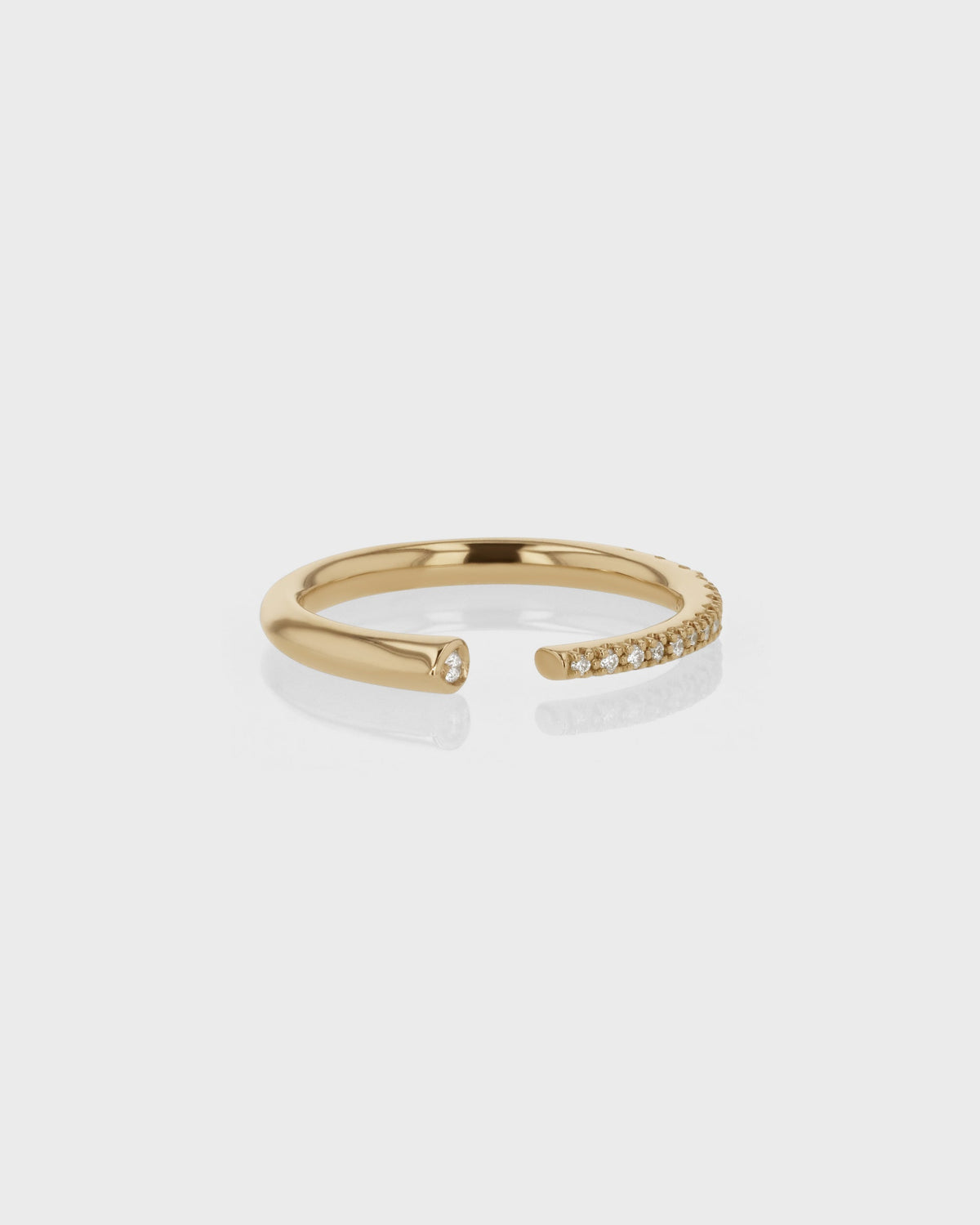 0.15 TCW Round EF-VVS Diamond Open Wedding Band