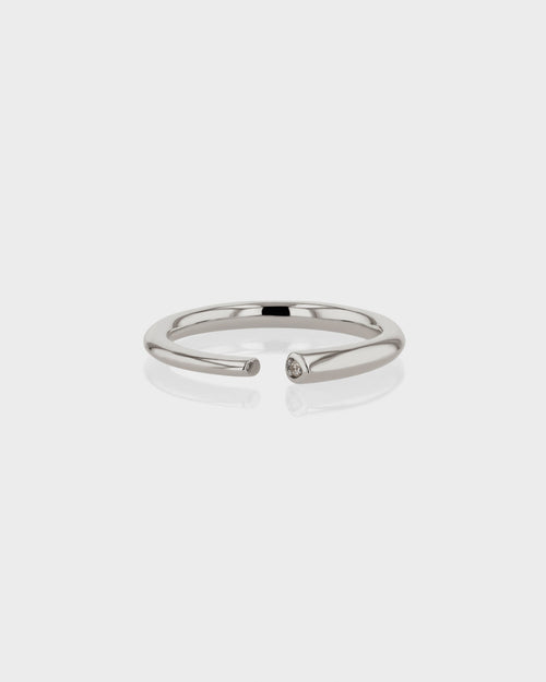 0.040 TCW Round EF-VVS Diamond Open Wedding Band