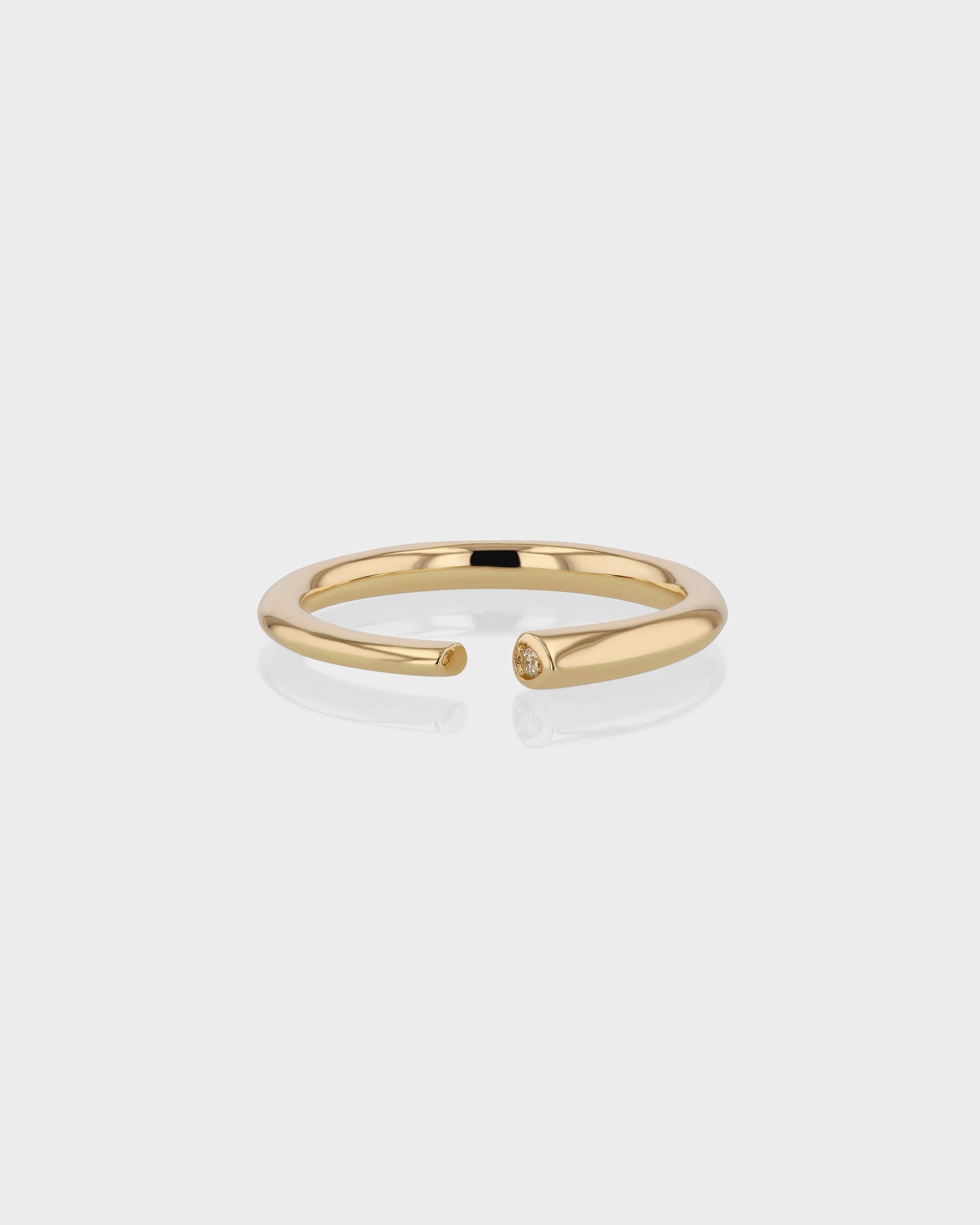 0.040 TCW Round EF-VVS Diamond Open Wedding Band