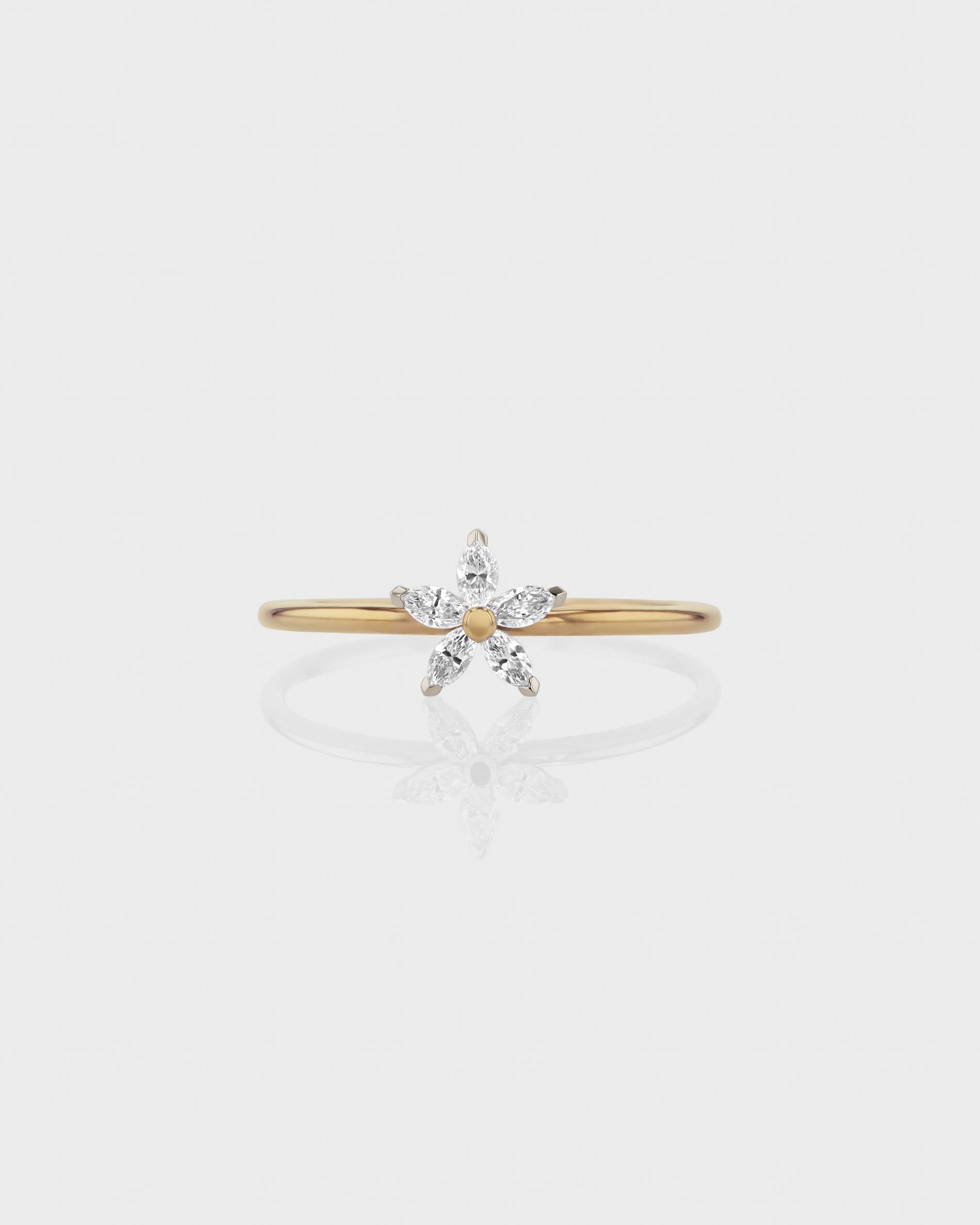 0.45 TCW Marquise CVD Diamond Minimalist Ring