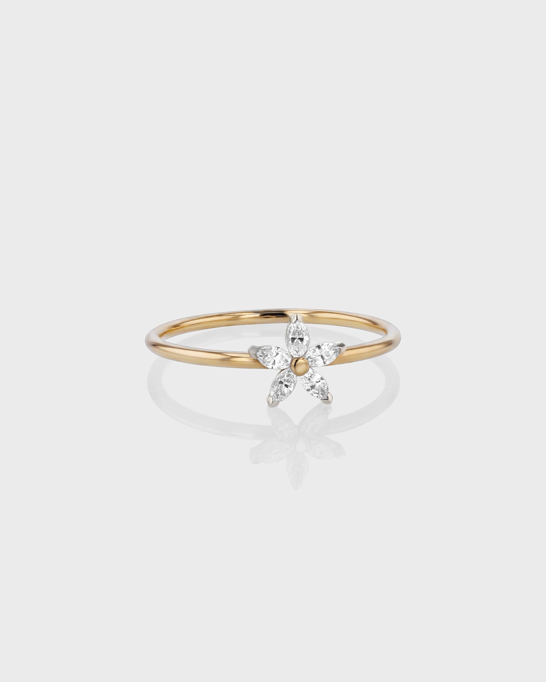 0.45 TCW Marquise CVD Diamond Minimalist Ring